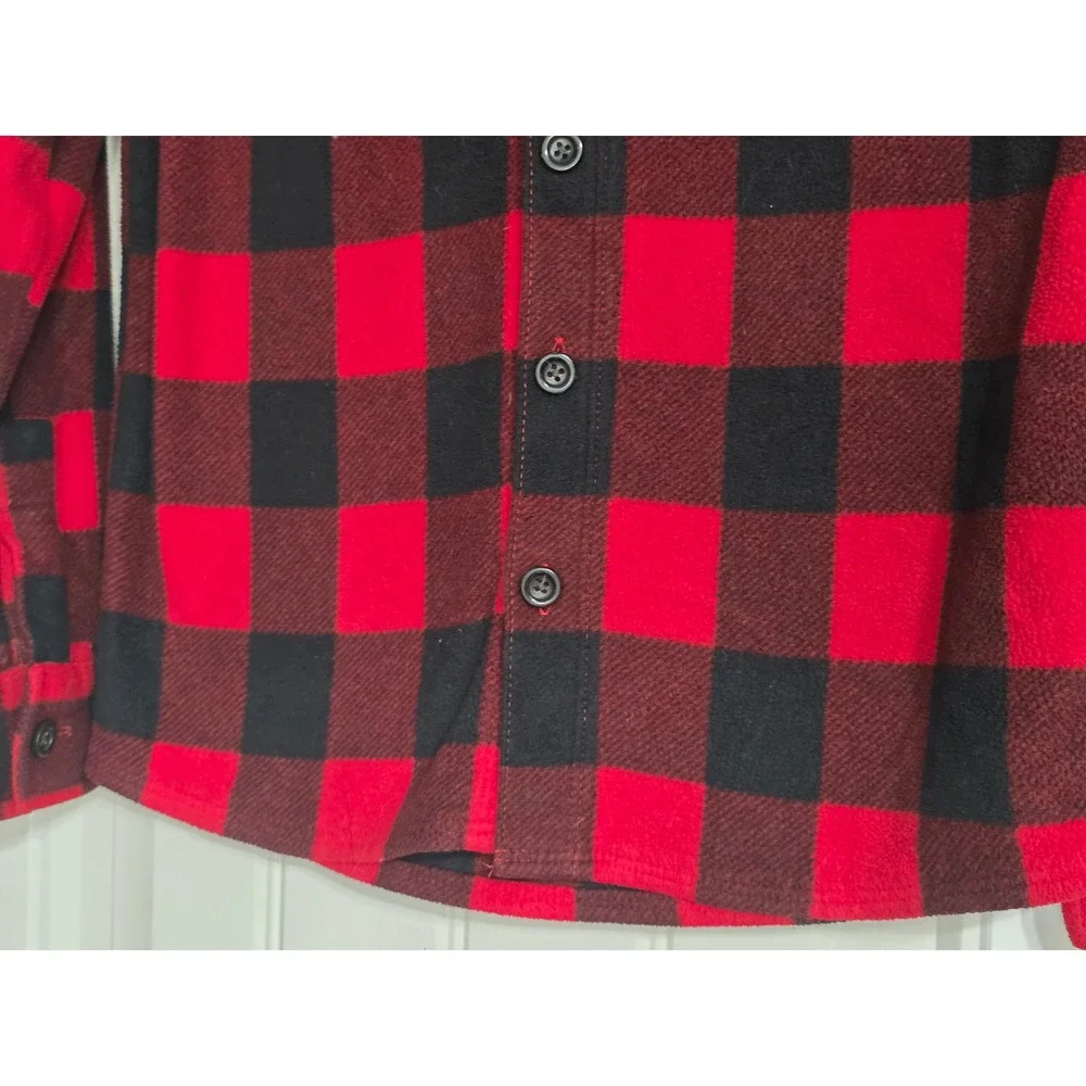Old Navy Kids Red Black Buffalo‎ Plaid Flannel Shirt - Size M (8)